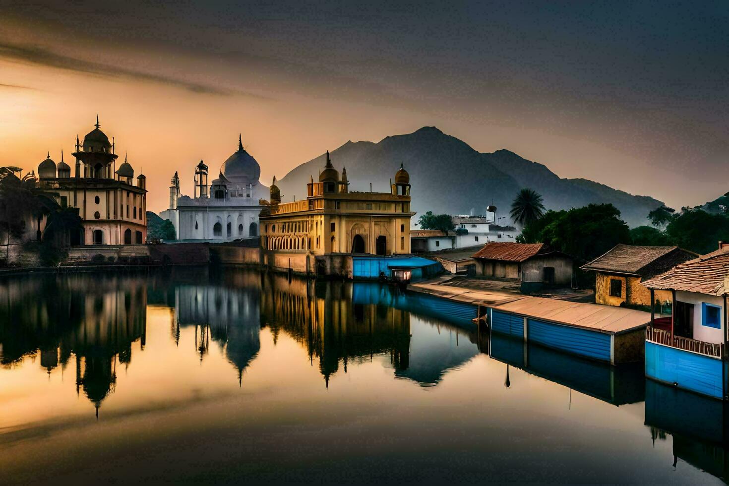 the golden temple, amritsar, india. AI-Generated photo