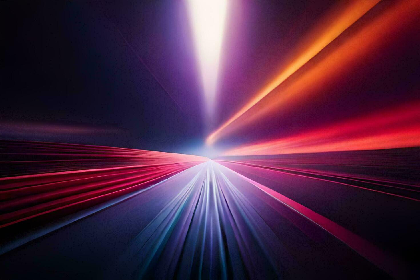 a colorful light trail in the dark. AI-Generated photo