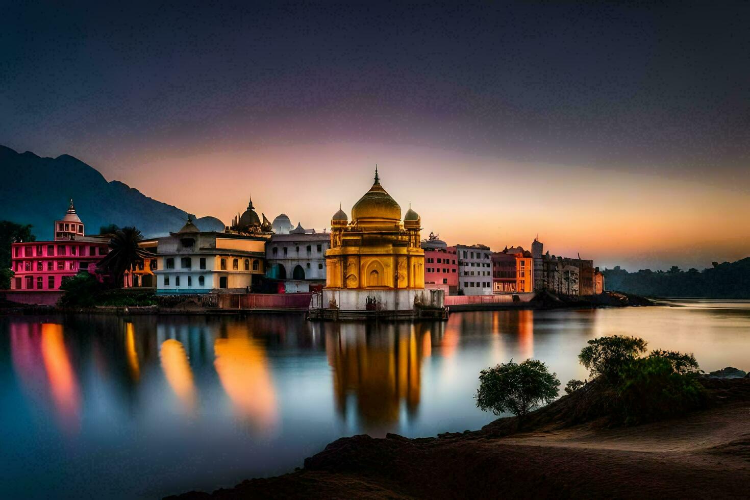 the golden temple, jaipur, india. AI-Generated photo