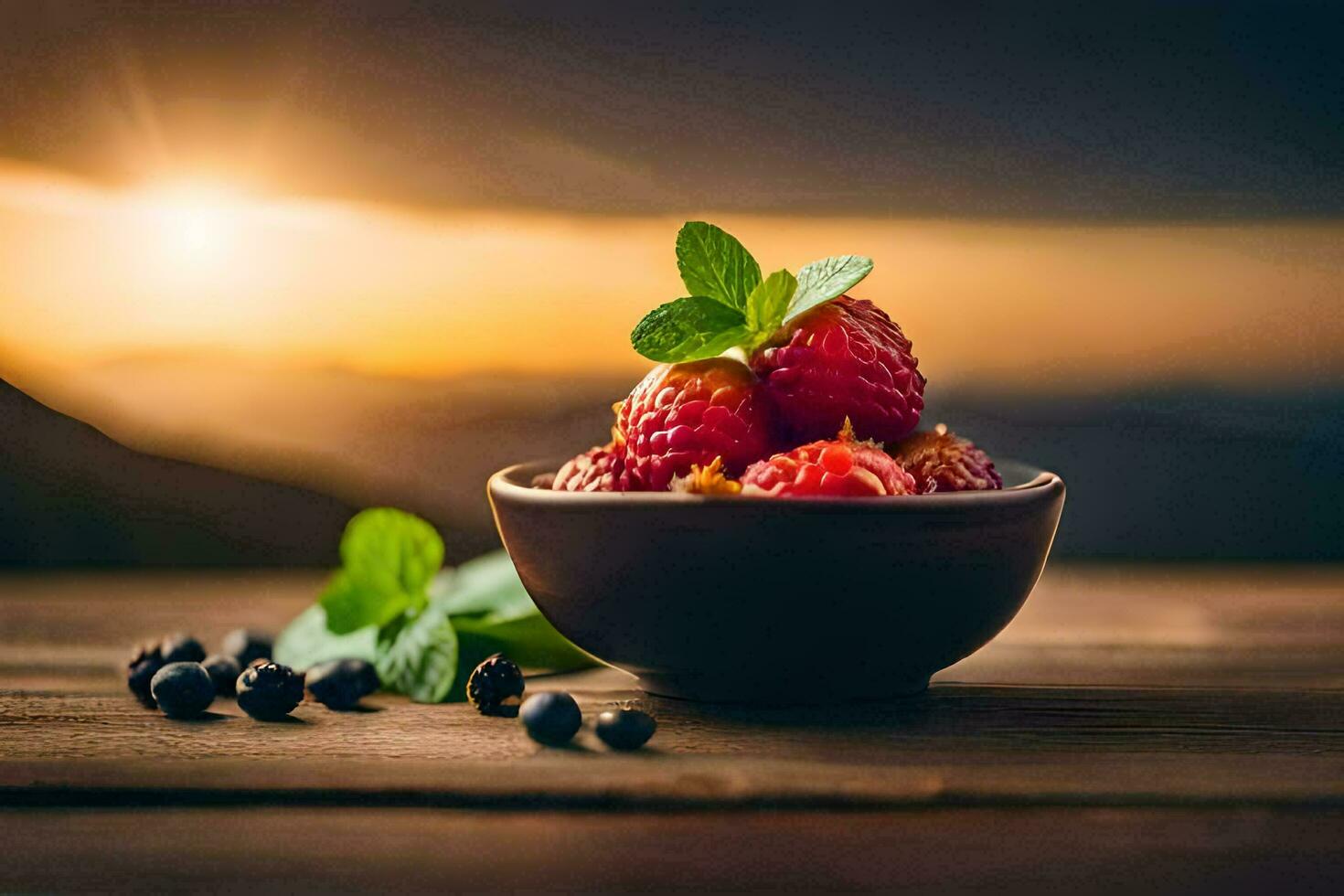 strawberries, berries, berries, berries, berries, berries, berries, berries, berries. AI-Generated photo