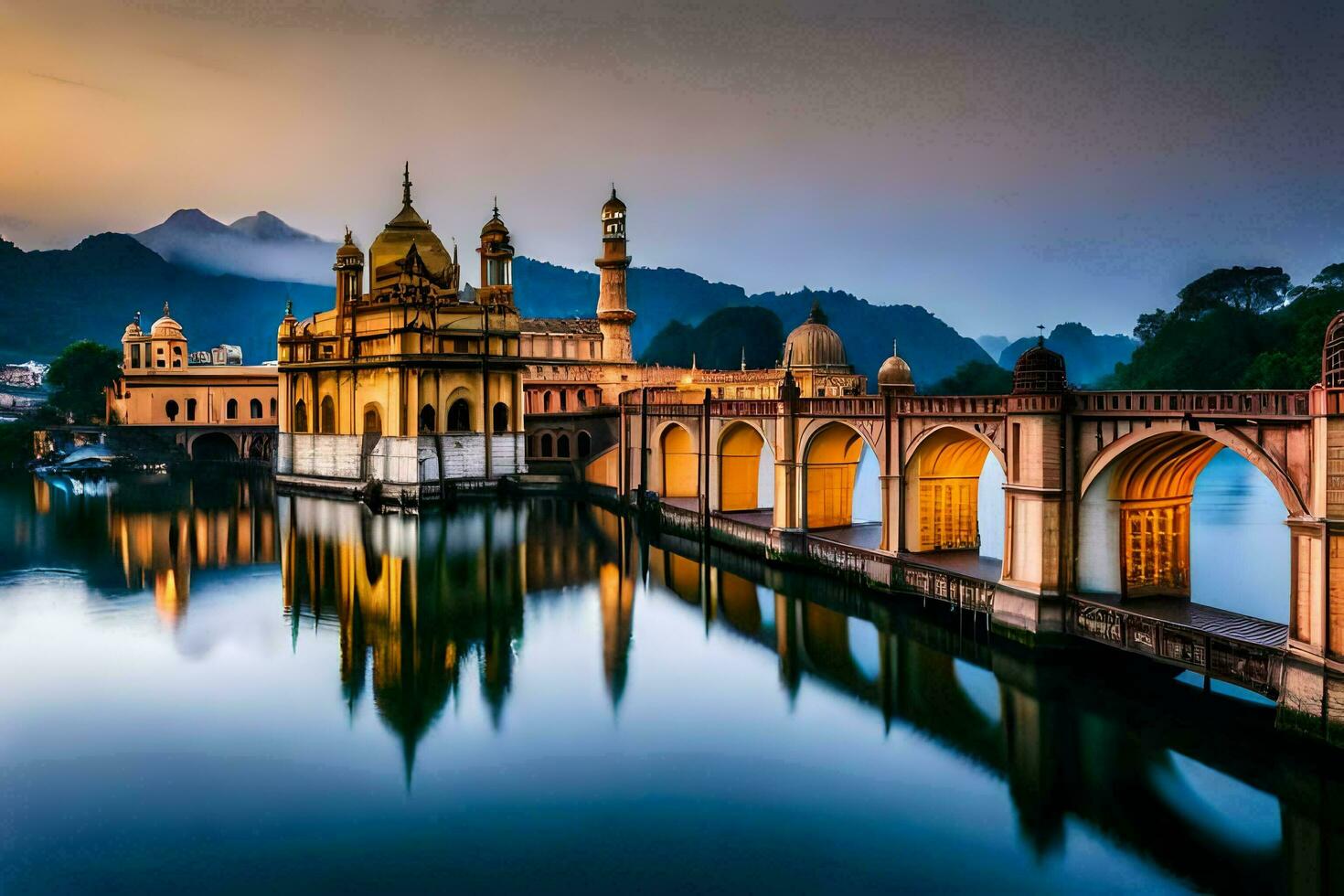 the palace of amritsar in india. AI-Generated photo