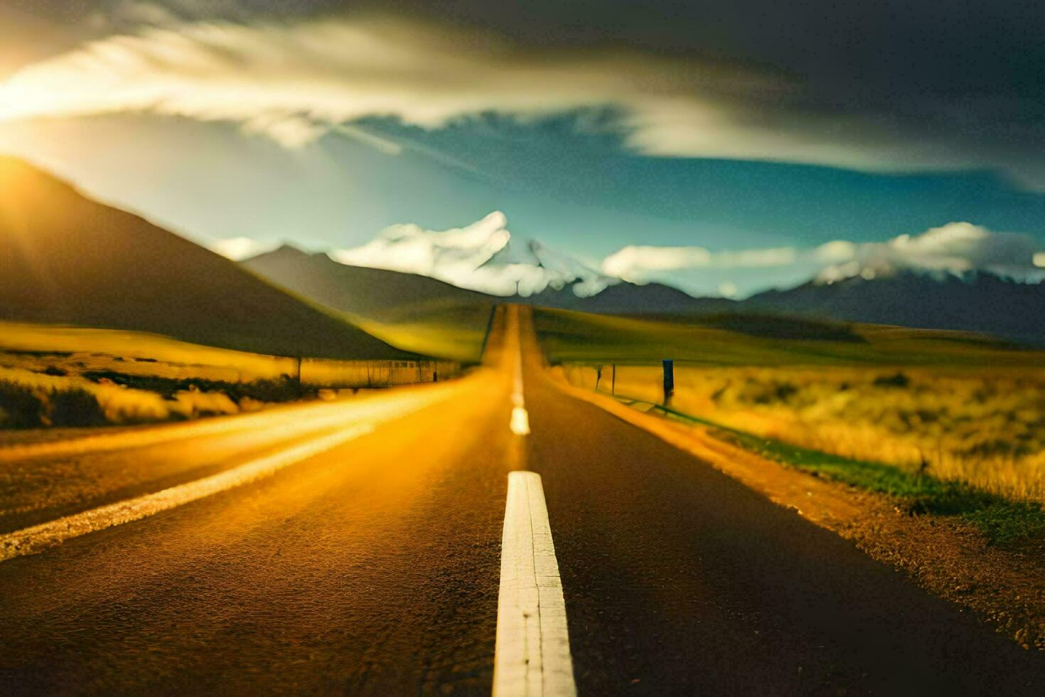 the road to the future. AI-Generated photo