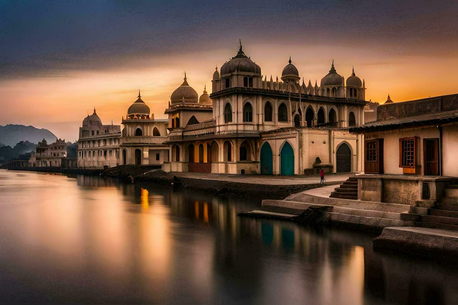the palace of the prince of udaipur, udaipur, india. AI-Generated photo