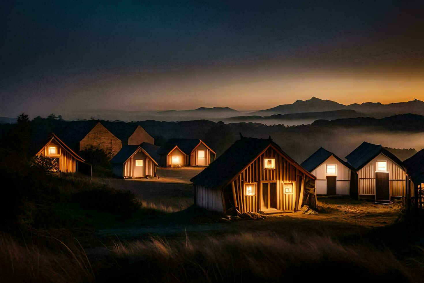 photo wallpaper the sky, mountains, fog, the mountains, the fog, the mountains, the. AI-Generated