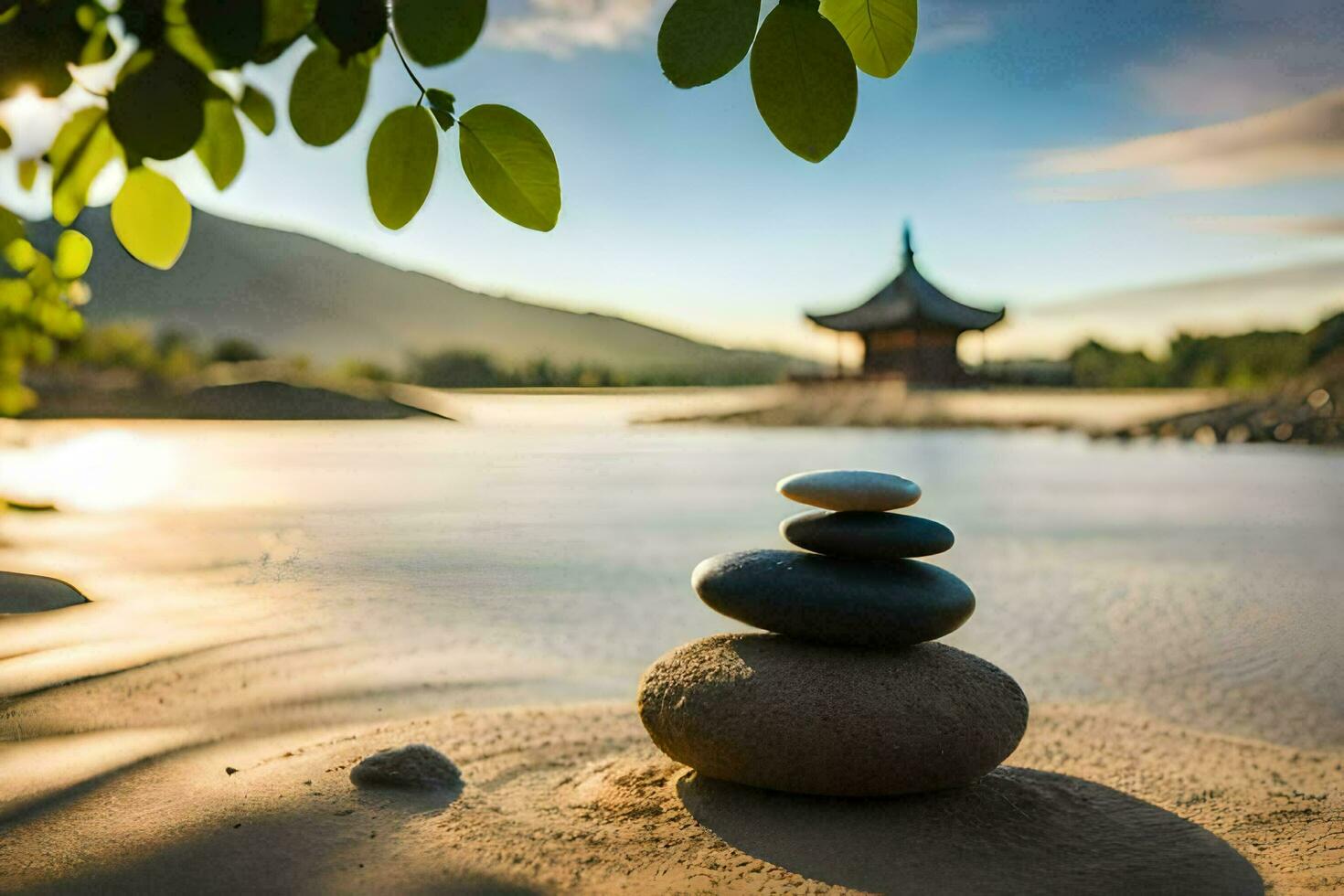 the balance of the universe. AI-Generated photo
