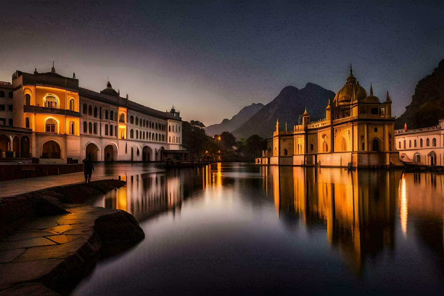 el hermosa ciudad de udaipur en India. generado por ai foto