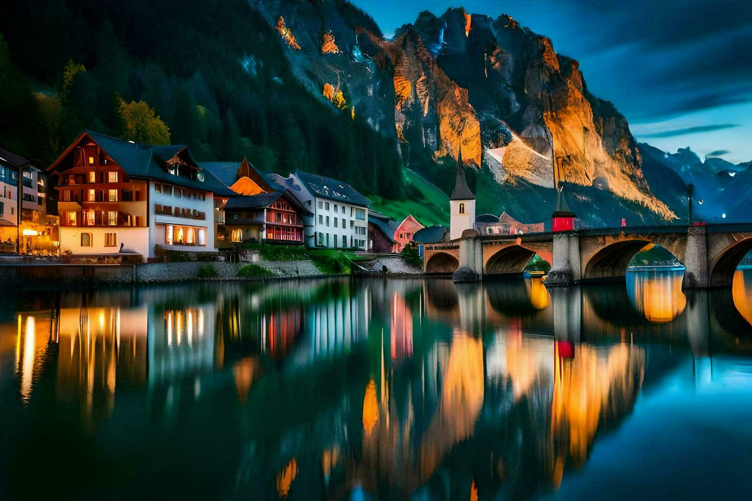 the village of altenkirchen, switzerland. AI-Generated photo