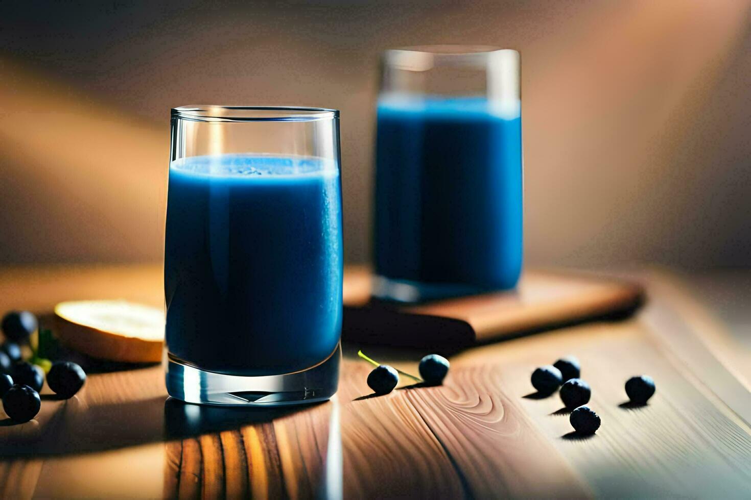 blueberry juice in a glass. AI-Generated photo