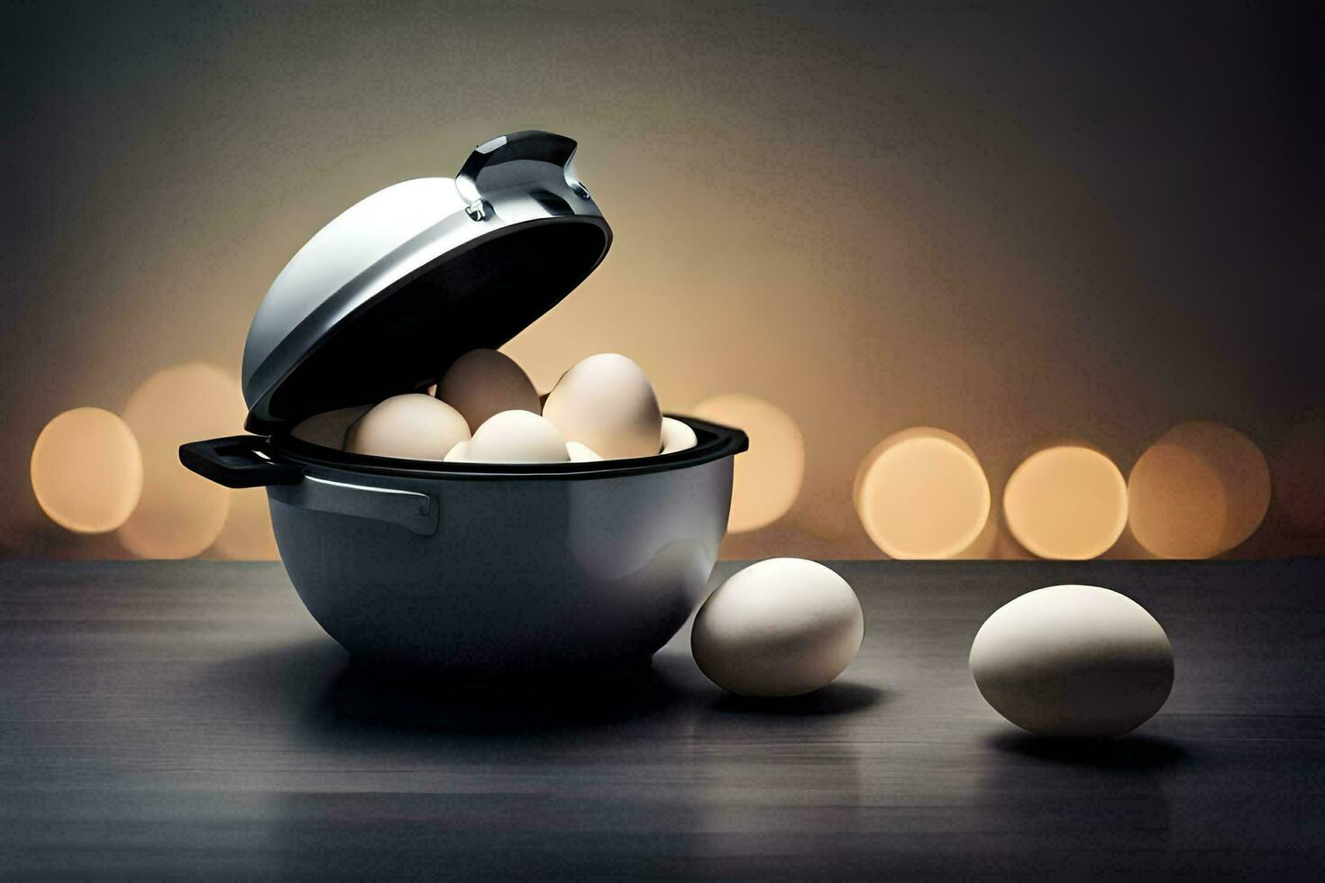 eggs in a pot. AI-Generated photo