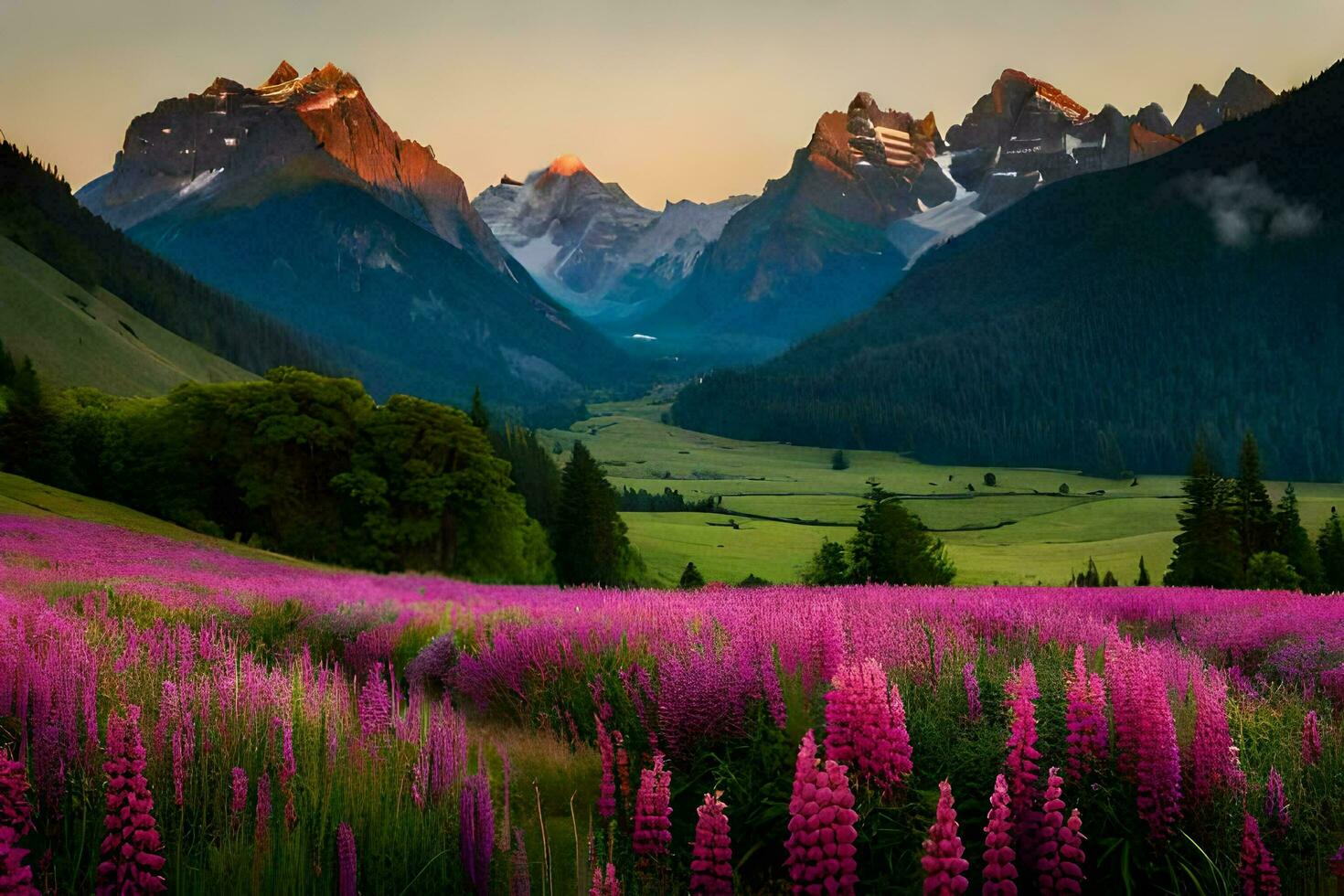 el flores de el Alpes, Suiza. generado por ai foto