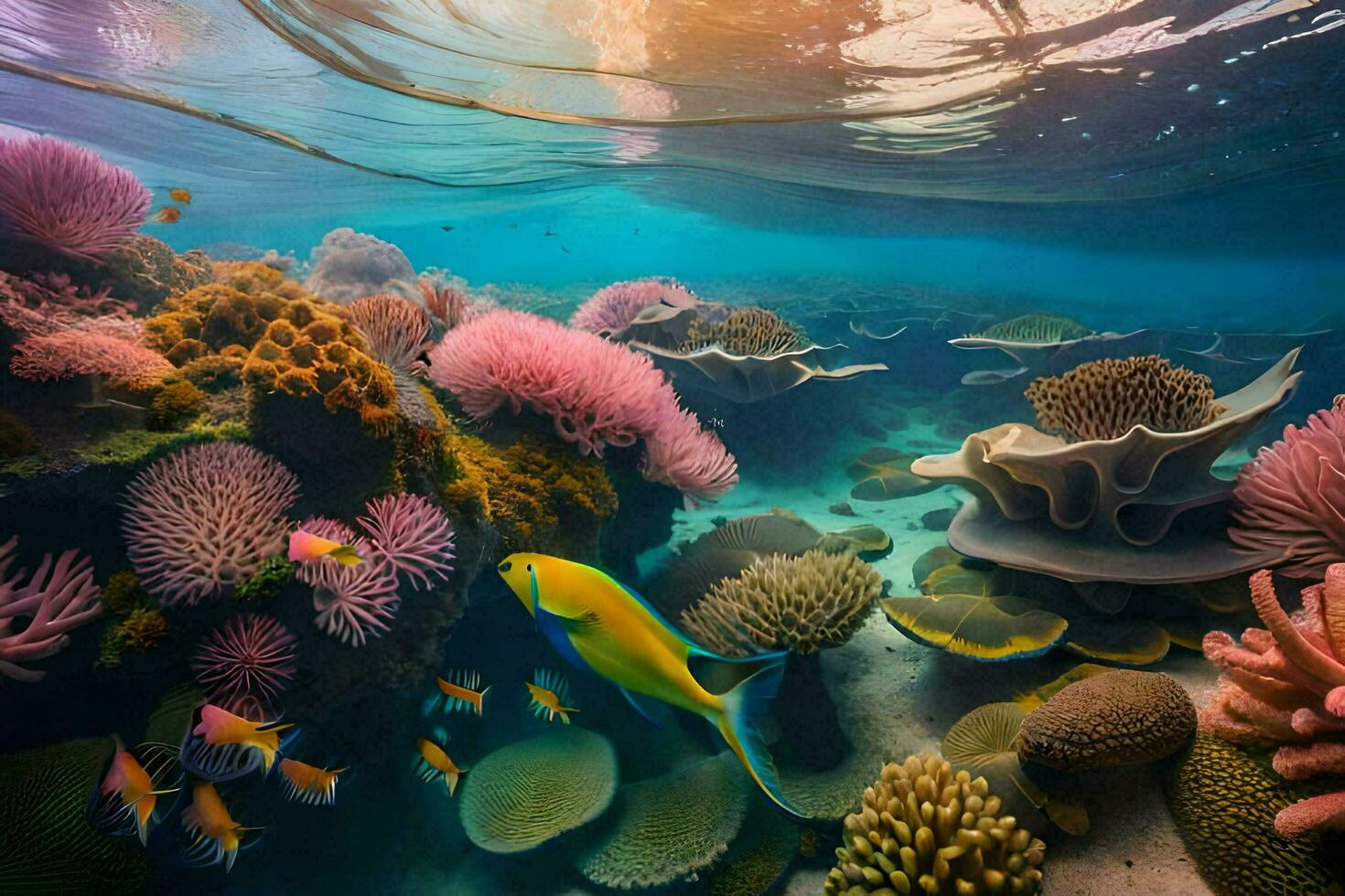 el genial barrera arrecife, Australia. generado por ai foto