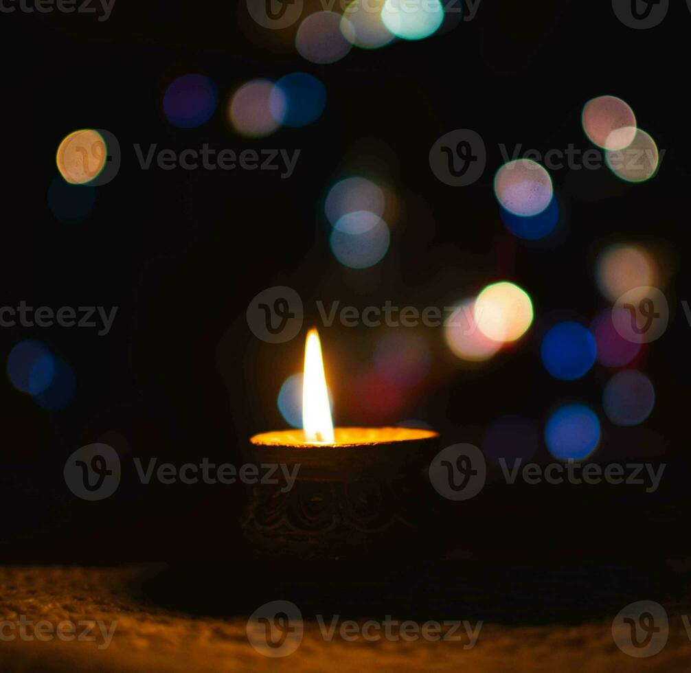 lámpara diwali diya foto