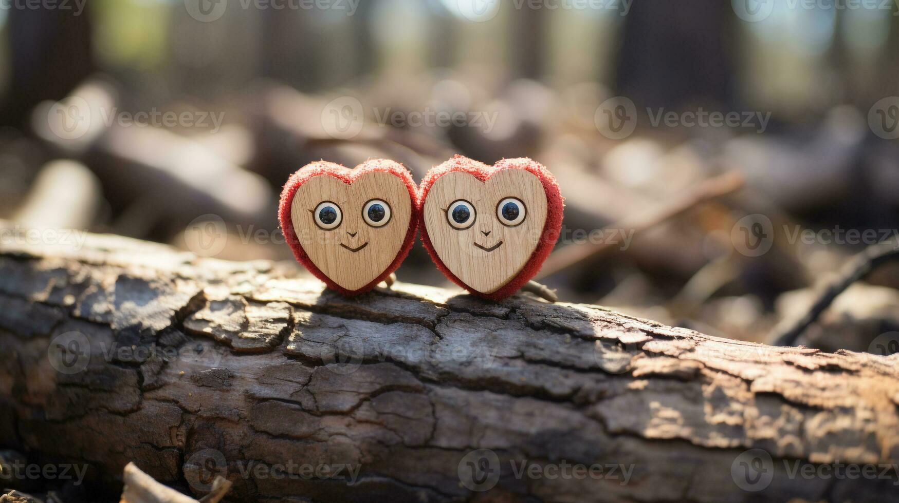 photo of heart-melting two Zebus with an emphasis on expression of love. Generative AI