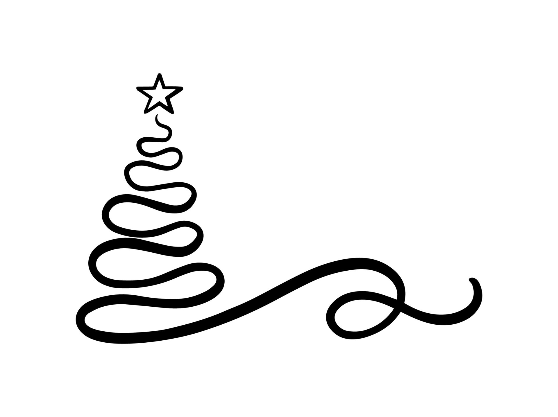 Christmas Tree outline 34319949 Vector Art at Vecteezy