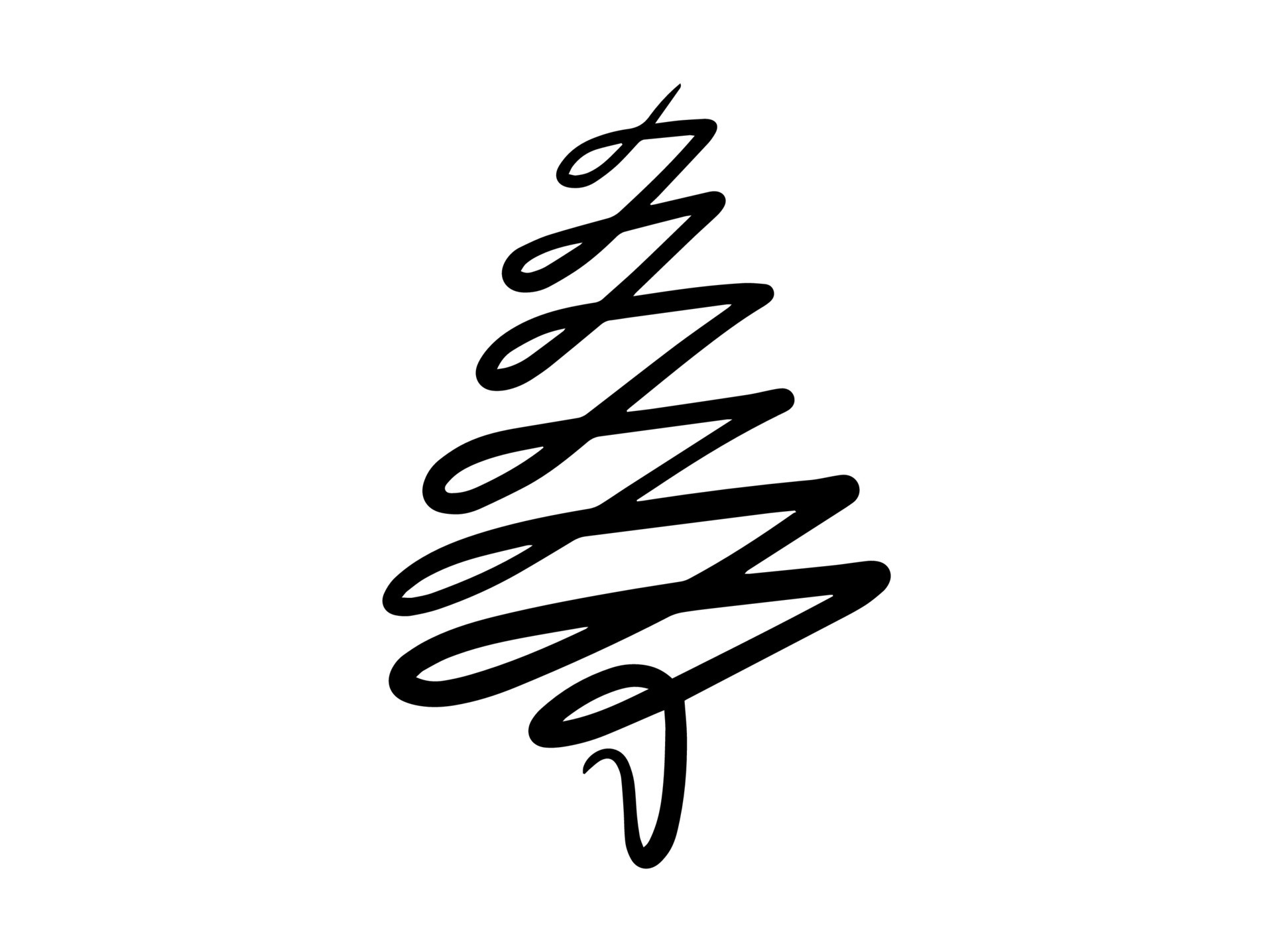 Christmas Tree Line Art 34319950 Vector Art at Vecteezy