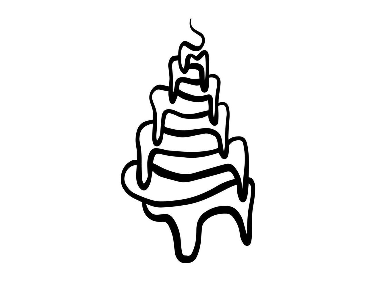 Christmas Tree black and white vector
