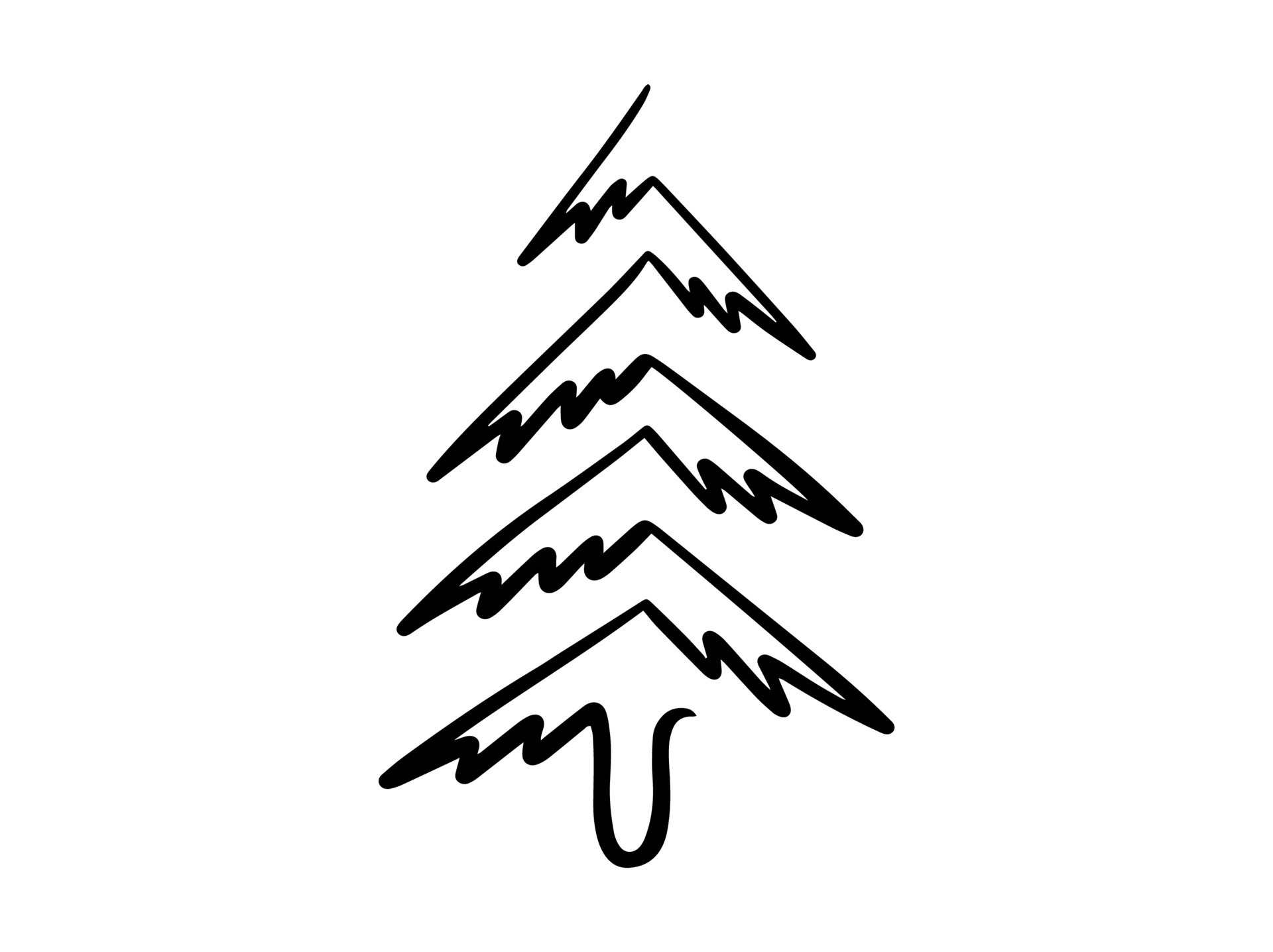 Christmas Tree Line Art 34319972 Vector Art at Vecteezy
