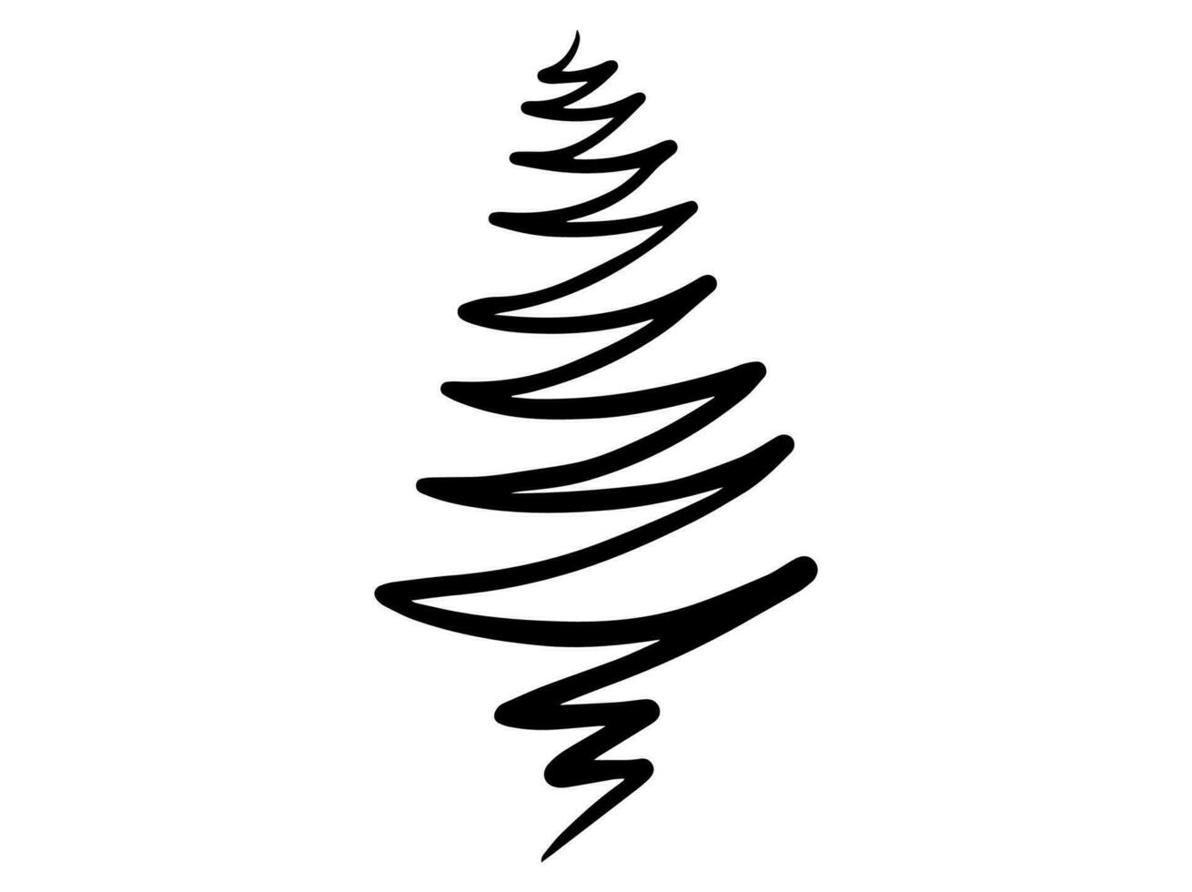 silueta del árbol de navidad vector