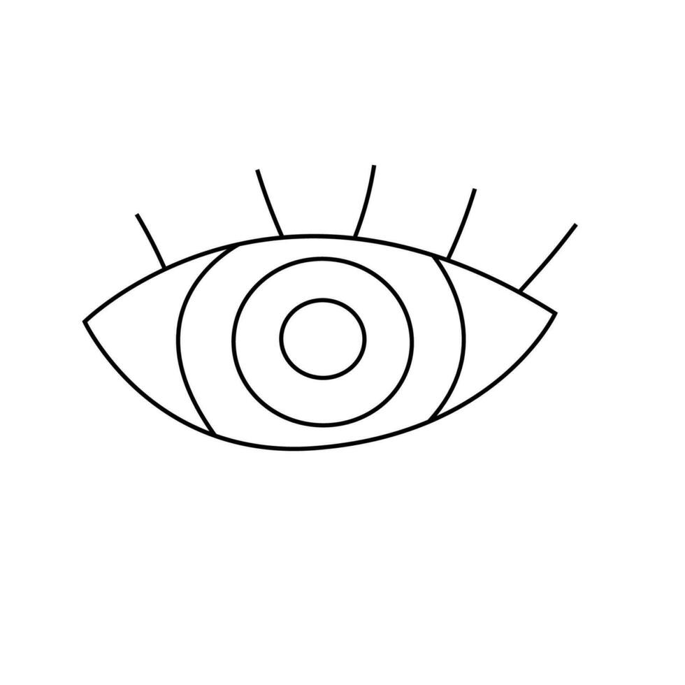 vector ilustración de ojos en garabatear estilo.