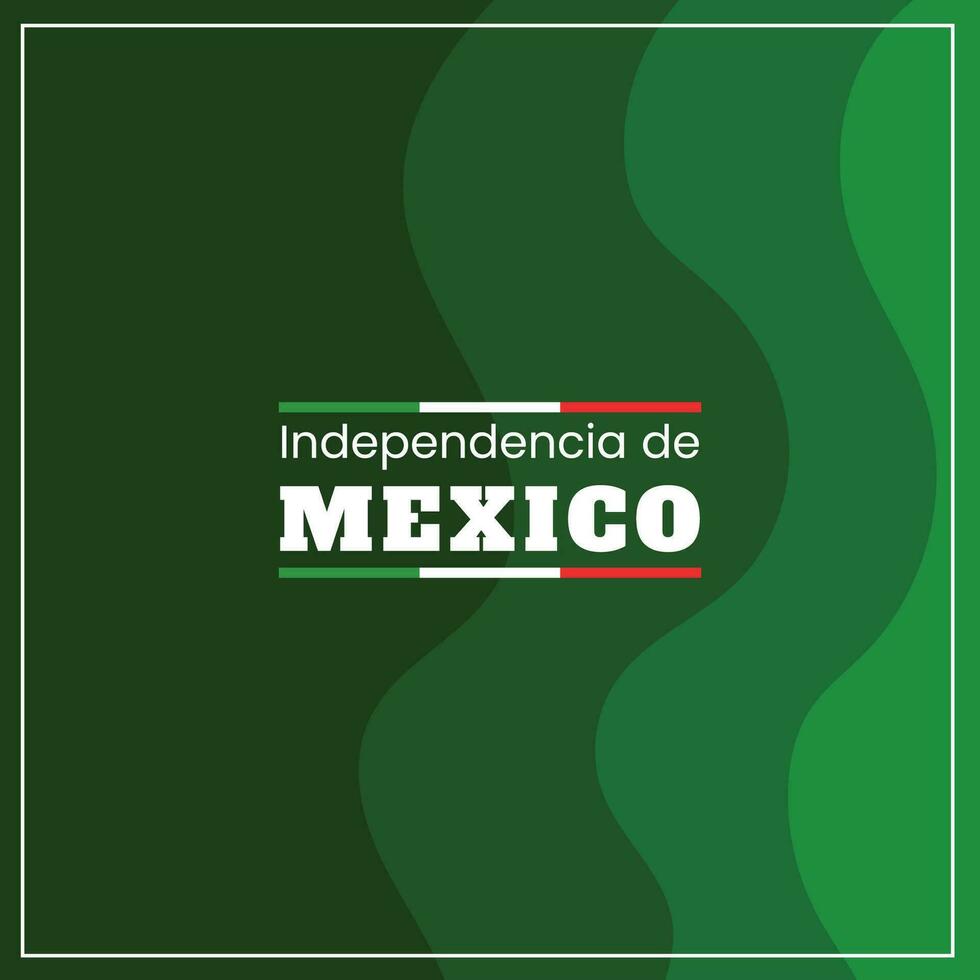 vector flat design mexico independence day concept template with green background
