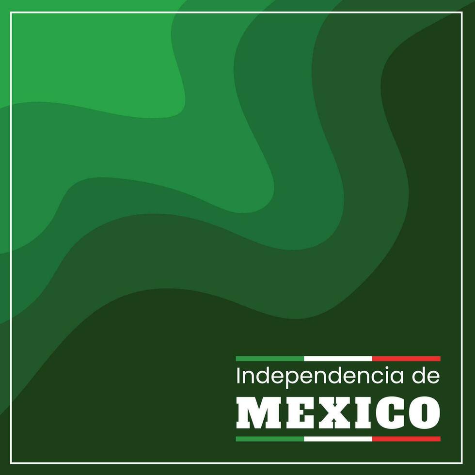 vector flat design mexico independence day concept template with green background