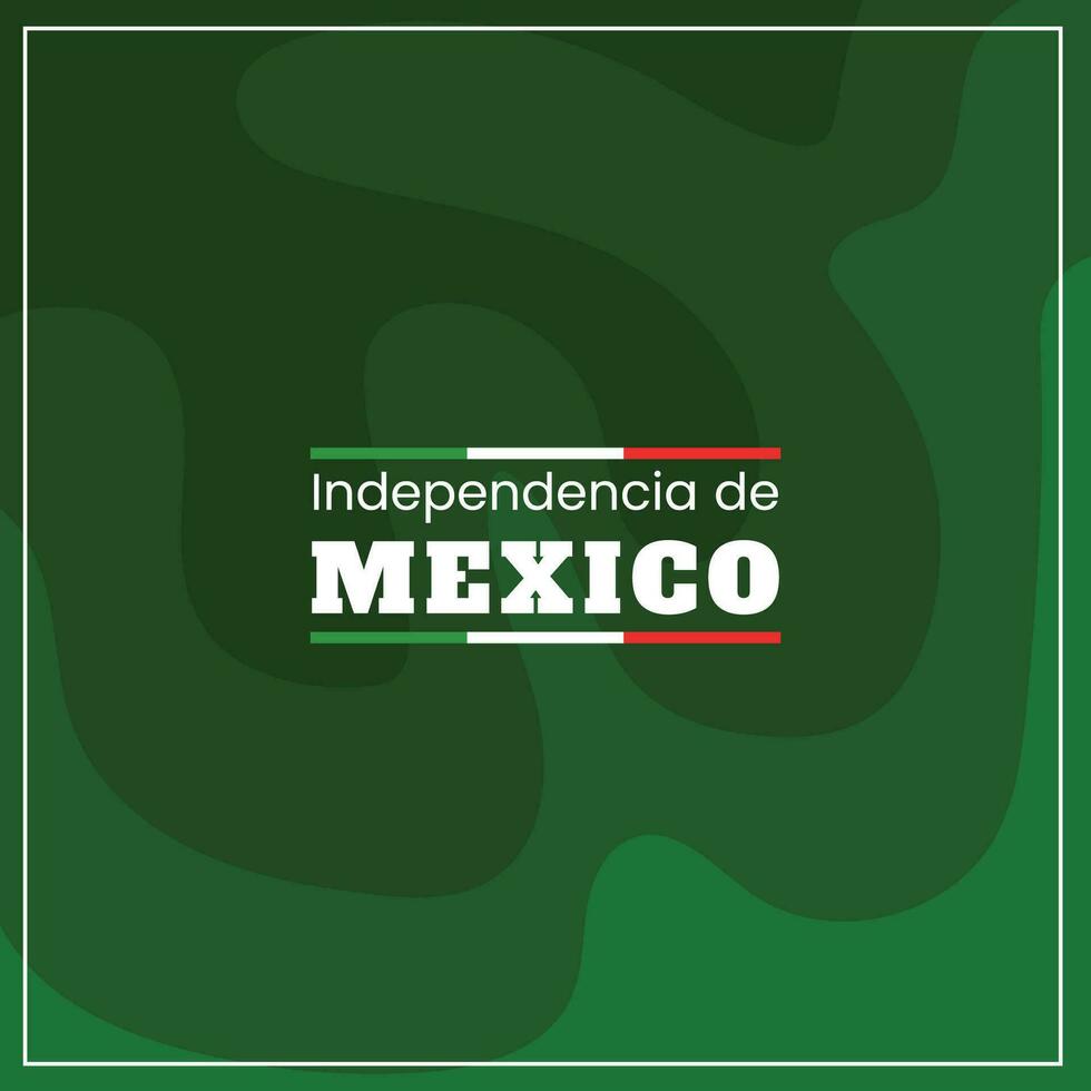 vector flat design mexico independence day concept template with green background