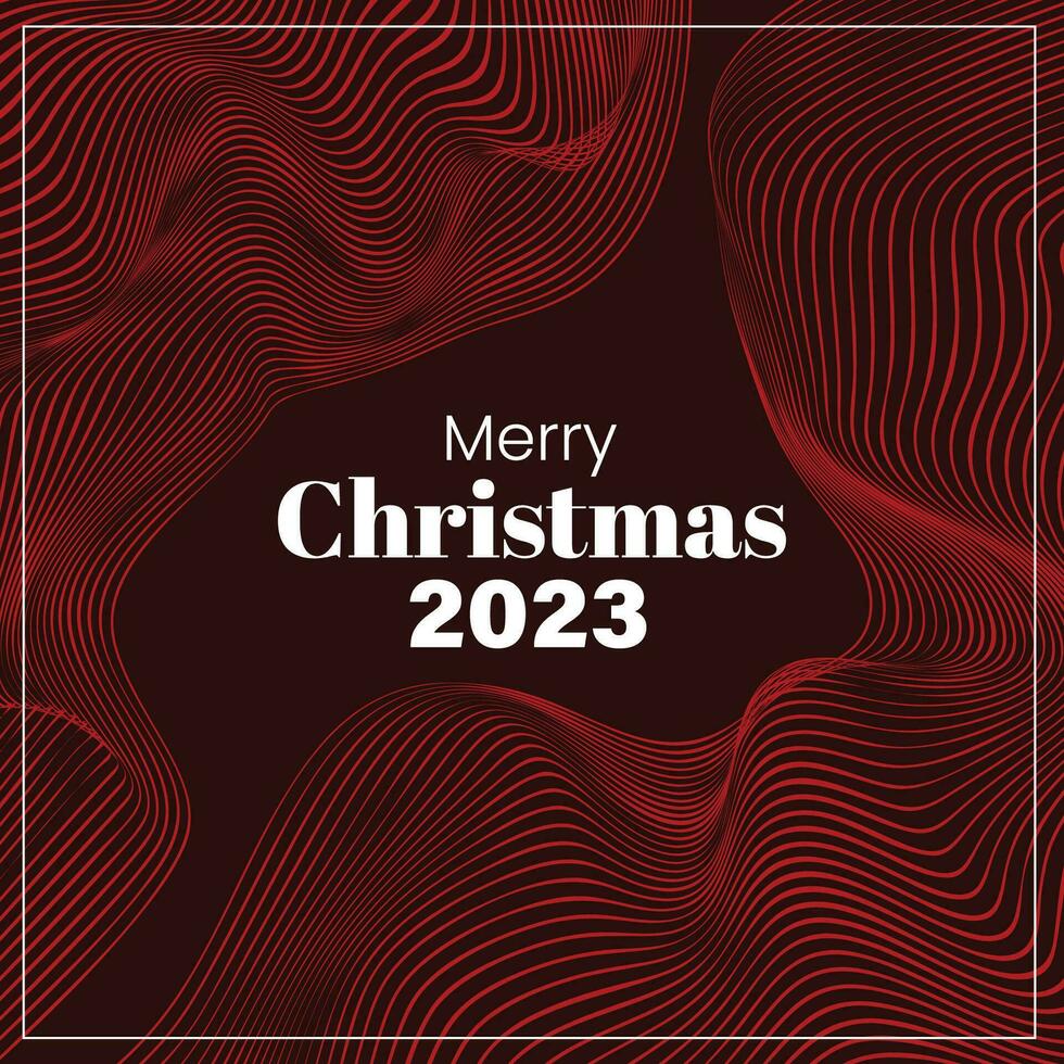 Merry Christmas 2023 Retro Style Futuristic Background Abstract vector
