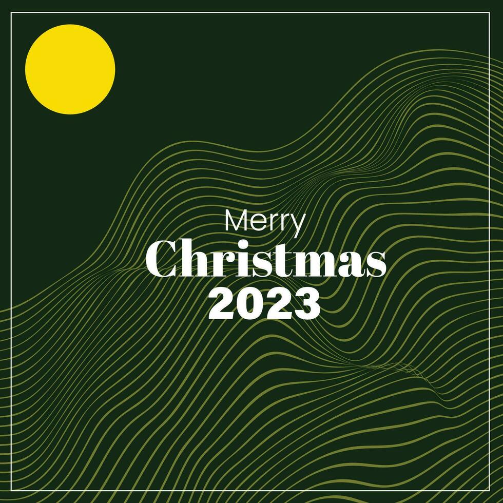 Merry Christmas 2023 Retro Style Futuristic Background Abstract vector