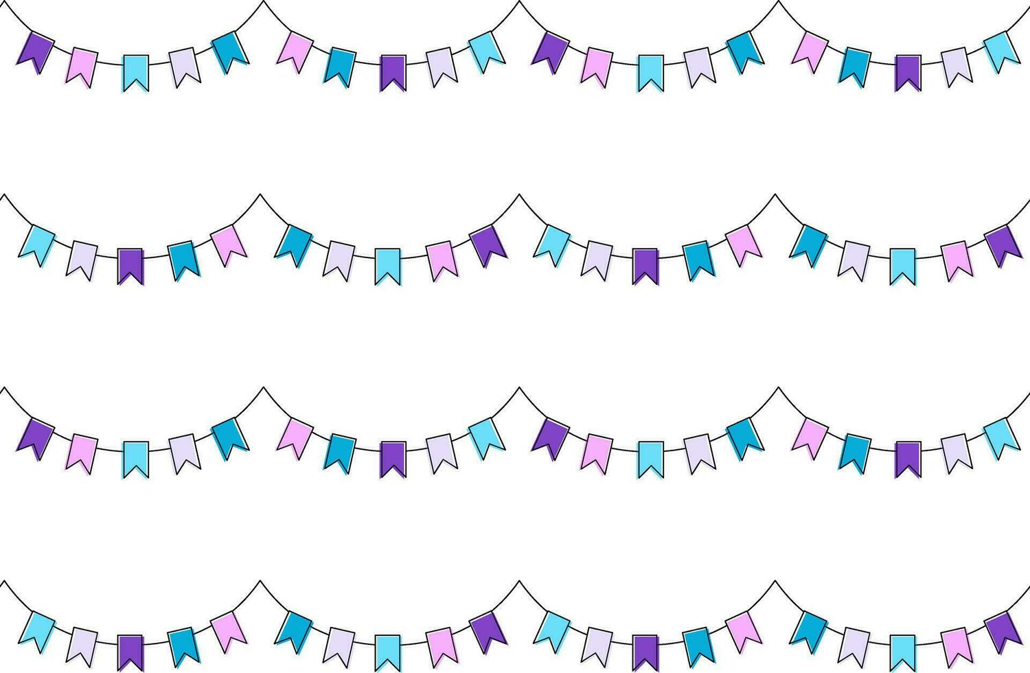 Seamless pattern of festive flags vector