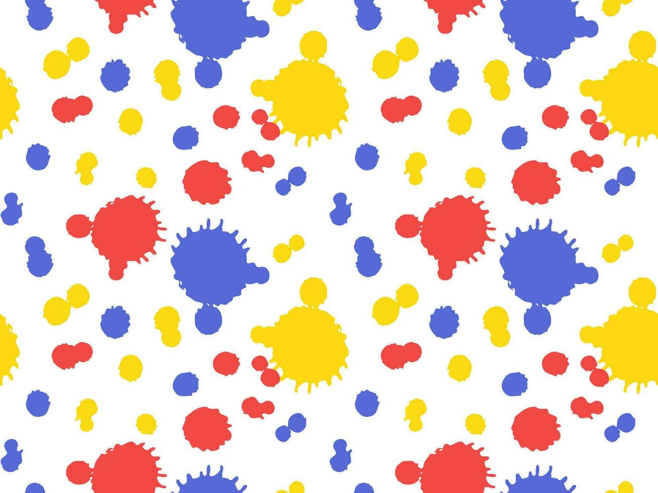 Seamless pattern of drops , splashes of multicolored ink on a white background vector