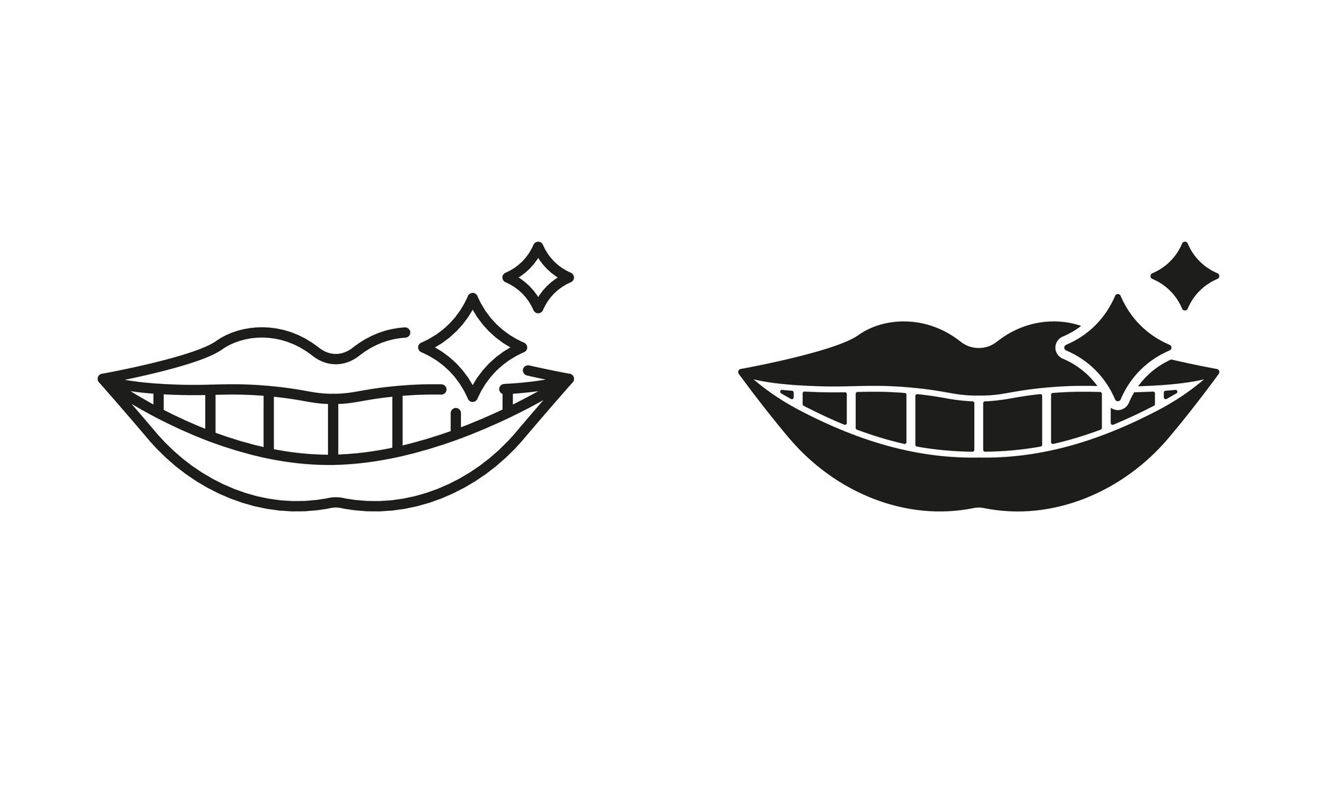 Beautiful smile with healthy teeth linear icon. Thin line illustration.  Contour symbol. Vector isolated outline drawing 7923733 Vector Art at  Vecteezy