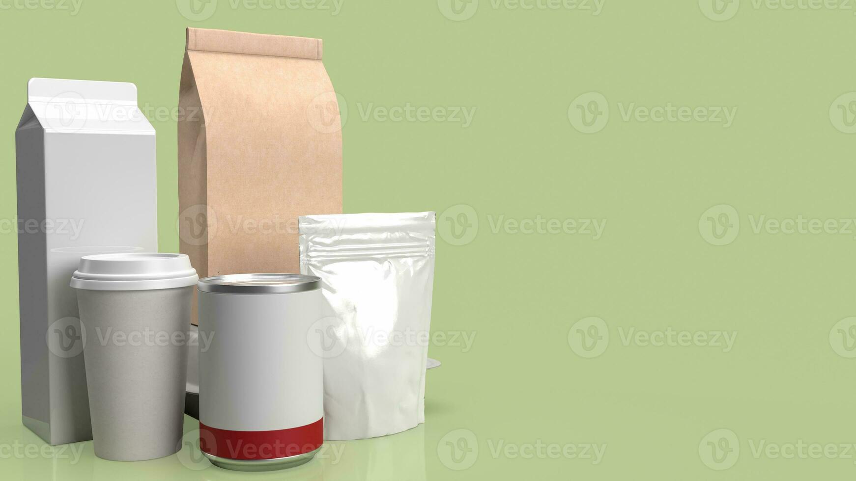 The package for food concept 3d rendering photo