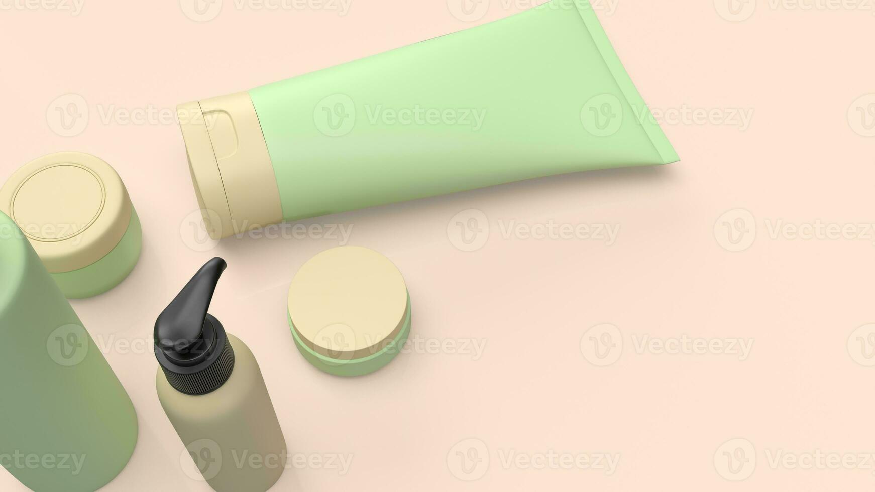 The Cosmetics Package for beauty or skin care concept 3d rendering. photo