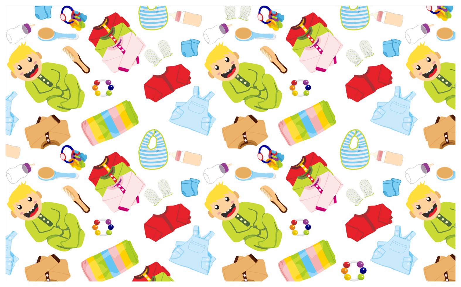 Cute Baby Cartoon And Baby Uquipment Patttern Background png