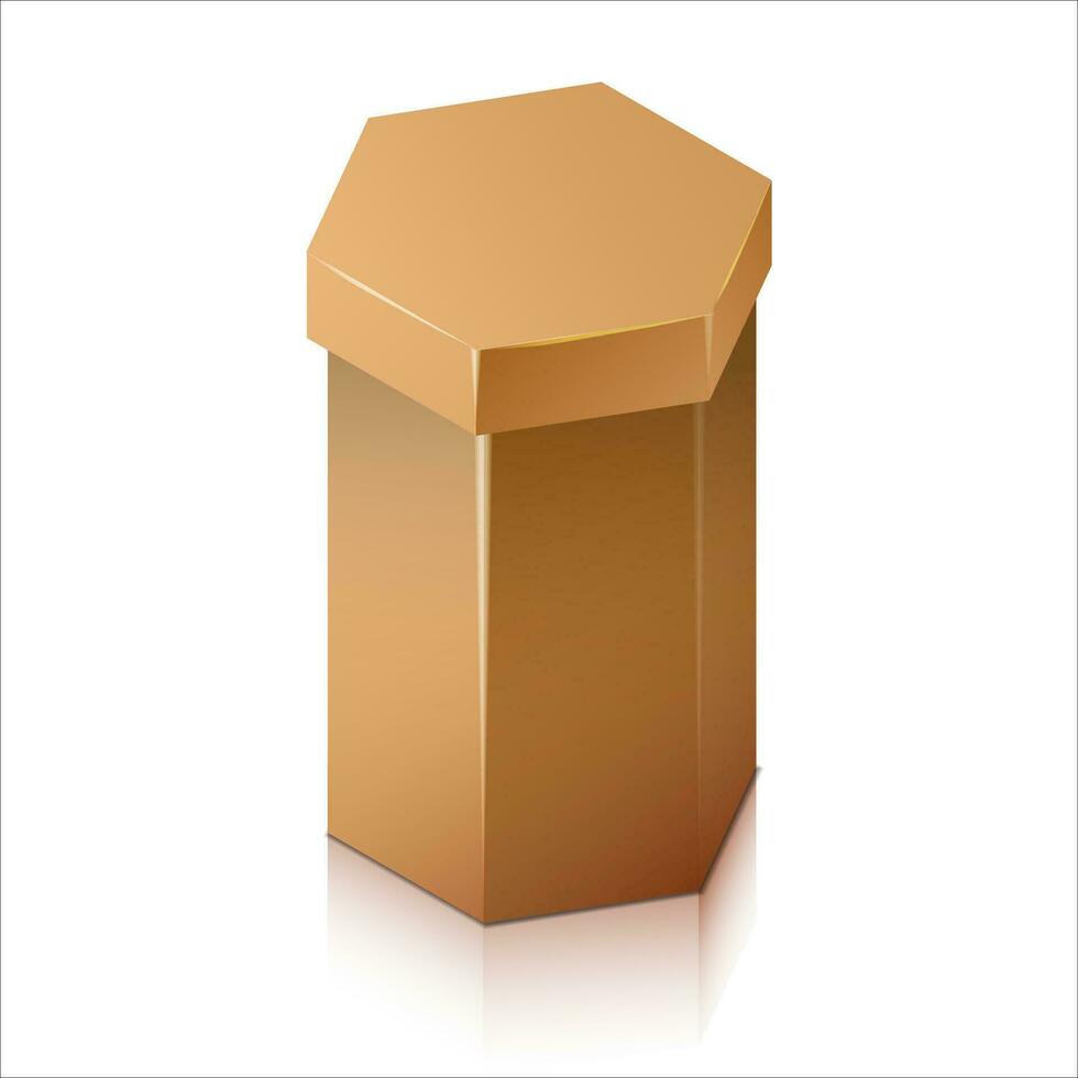 Isometric carton packaging box. 3D realistic icons. Vector illustration