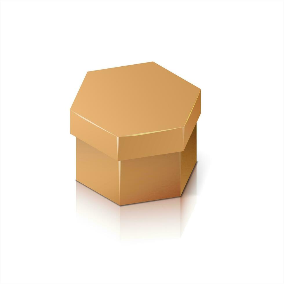 isométrica caja de cartón embalaje caja. 3d realista iconos vector ilustración