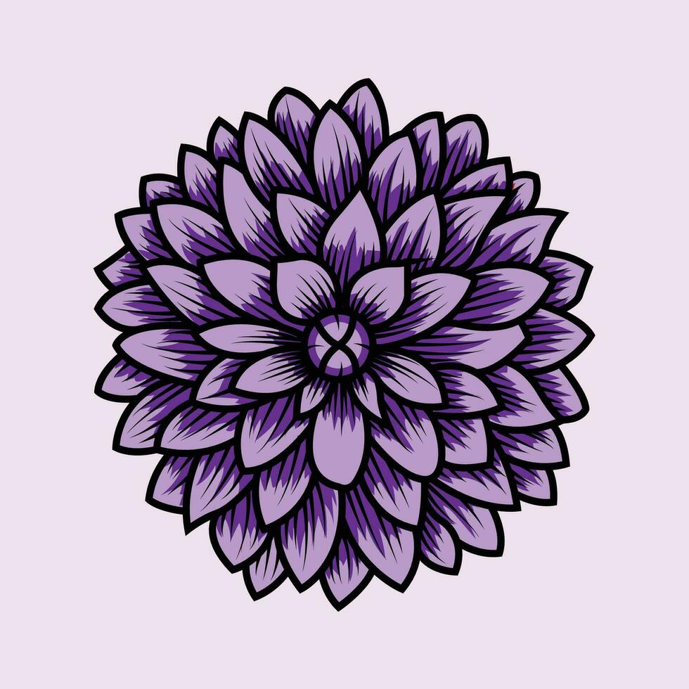 el ilustración de dalia flor vector