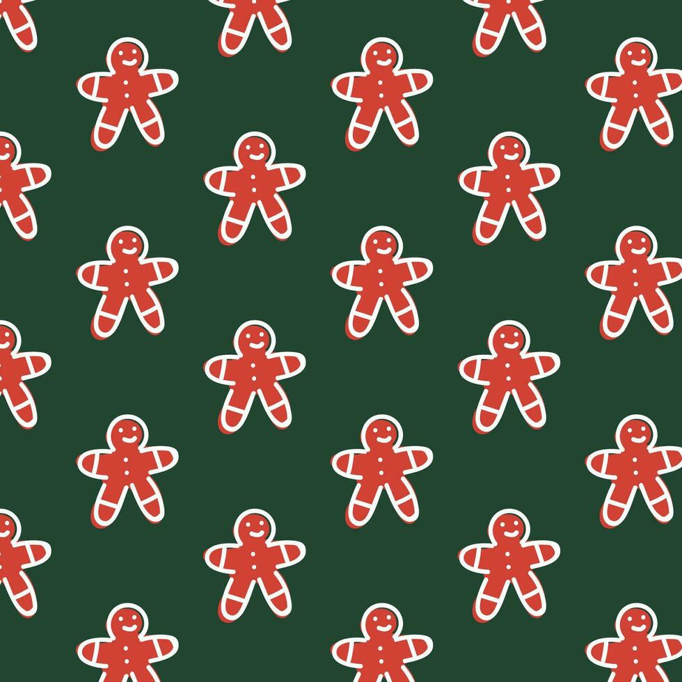 Gingerbread cookies tile vector design illustration