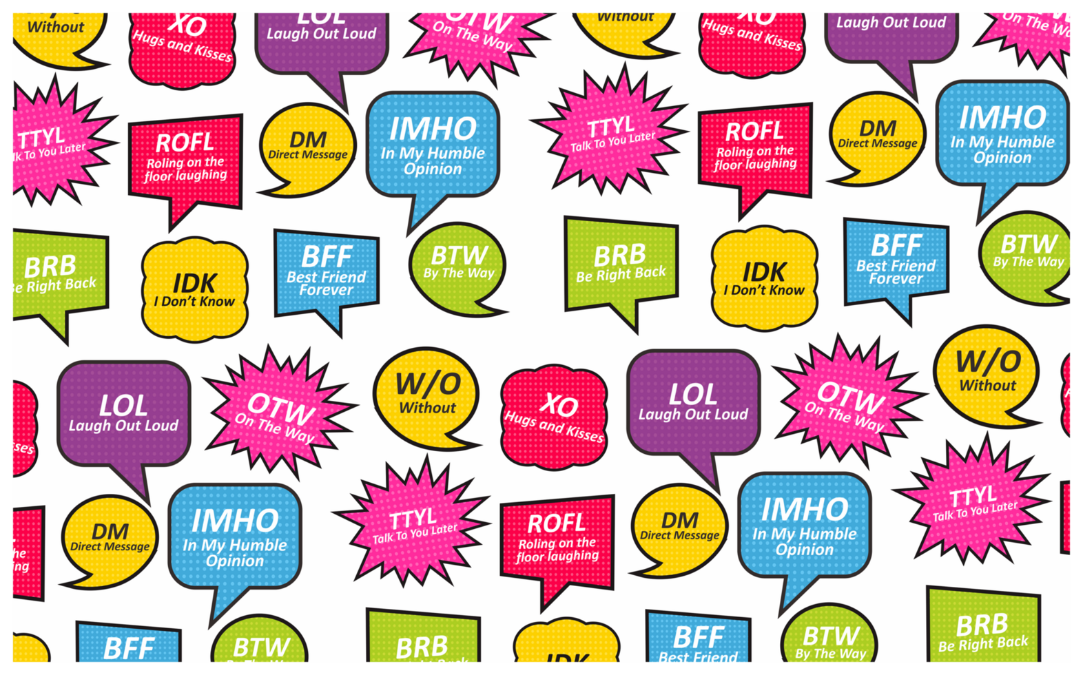 Acronyms and Abbreviations Pattern Background png