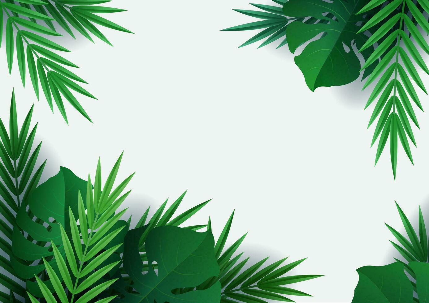 Hola verano, Hora de verano. antecedentes de tropical plantas. palma hojas, selva hoja. el póster para rebaja y un publicidad signo. vector