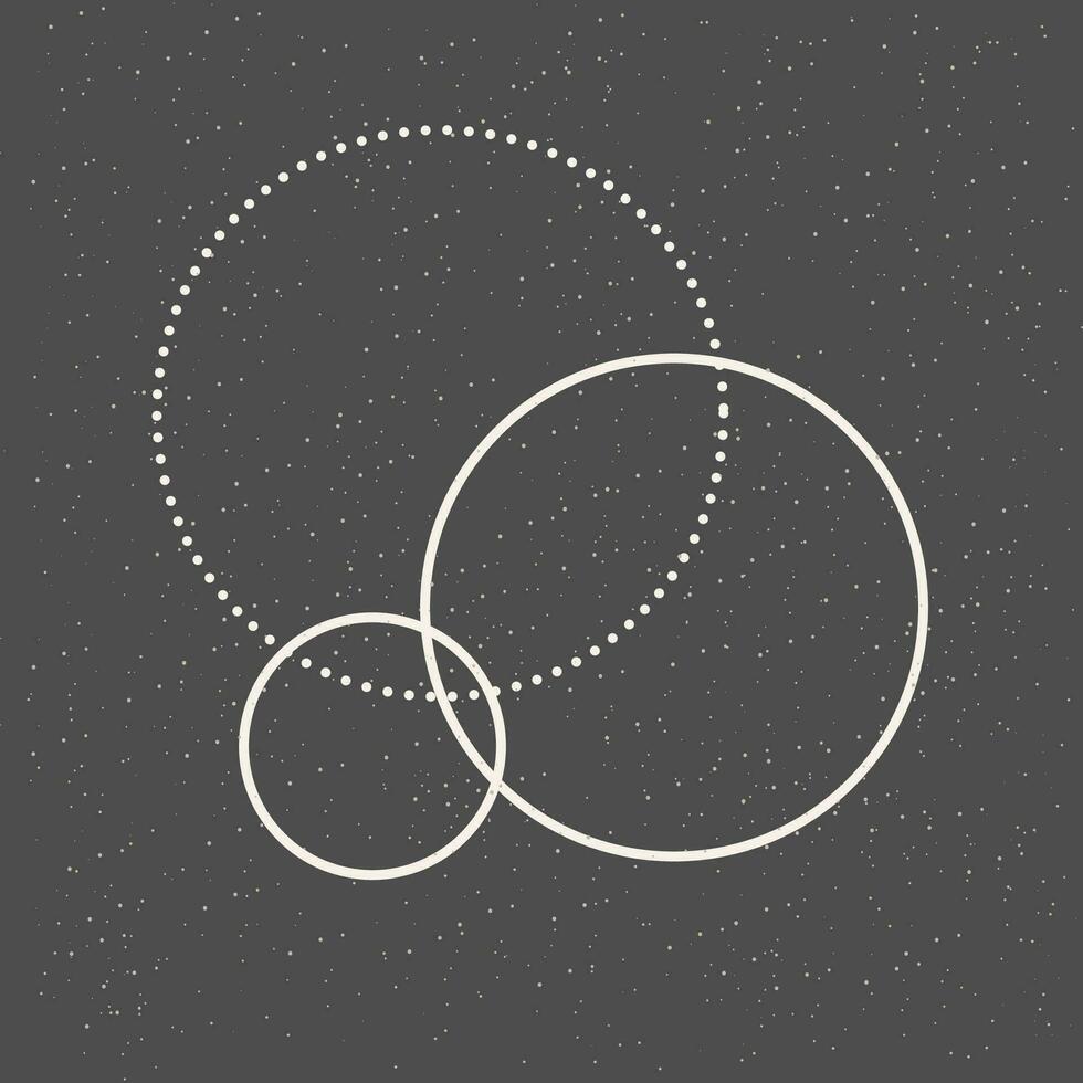 redondo circulo forma icono minimalista gráfico monocromo póster modelo vector