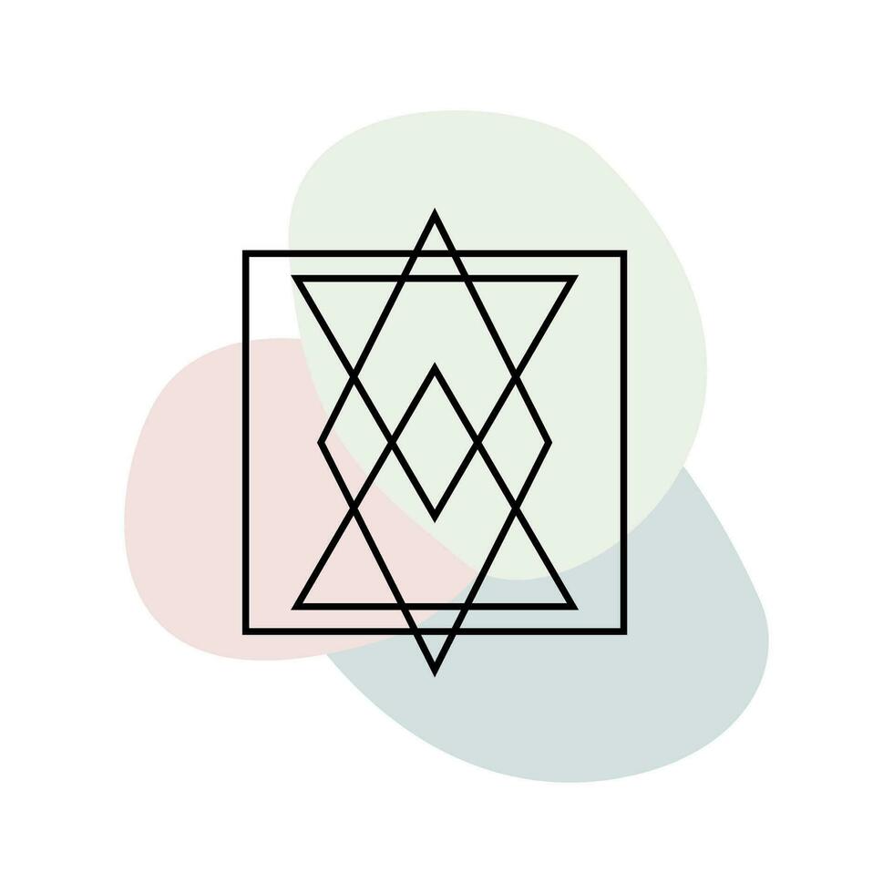 étnico gráfico forma símbolo silueta talismán forma garabatear resumen icono vector