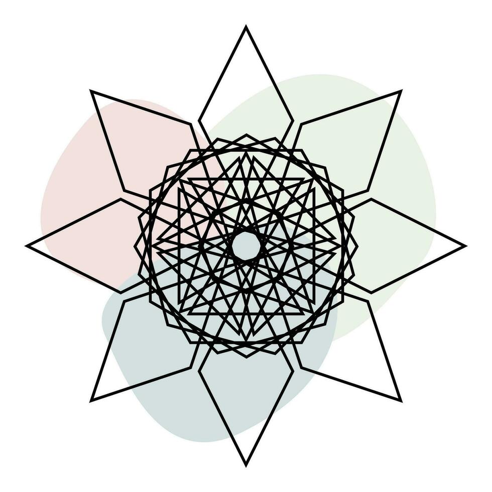 étnico gráfico forma símbolo silueta talismán forma garabatear resumen icono vector