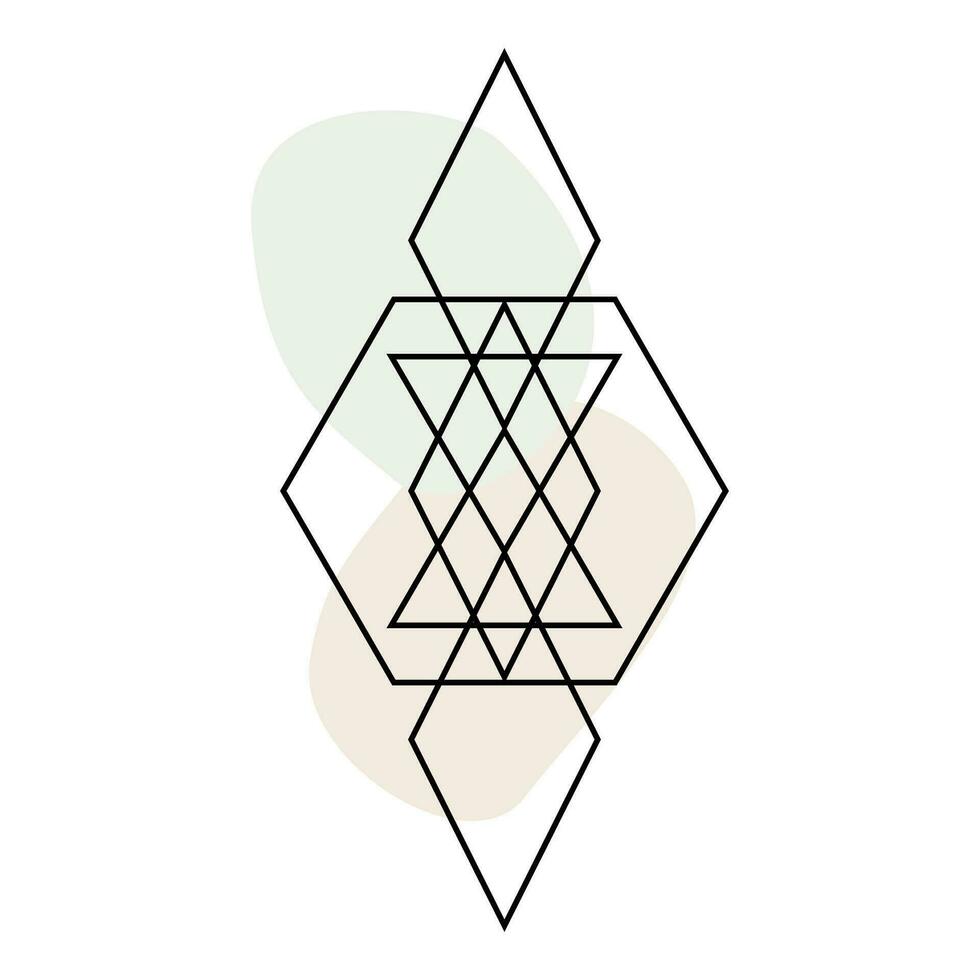Ethnic Graphic Shape Symbol Silhouette Talisman Shape Doodle Abstract Icon vector
