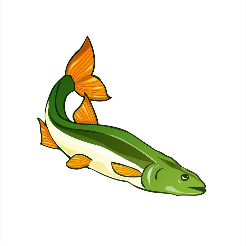 Vector illustration of fishes, salmon.