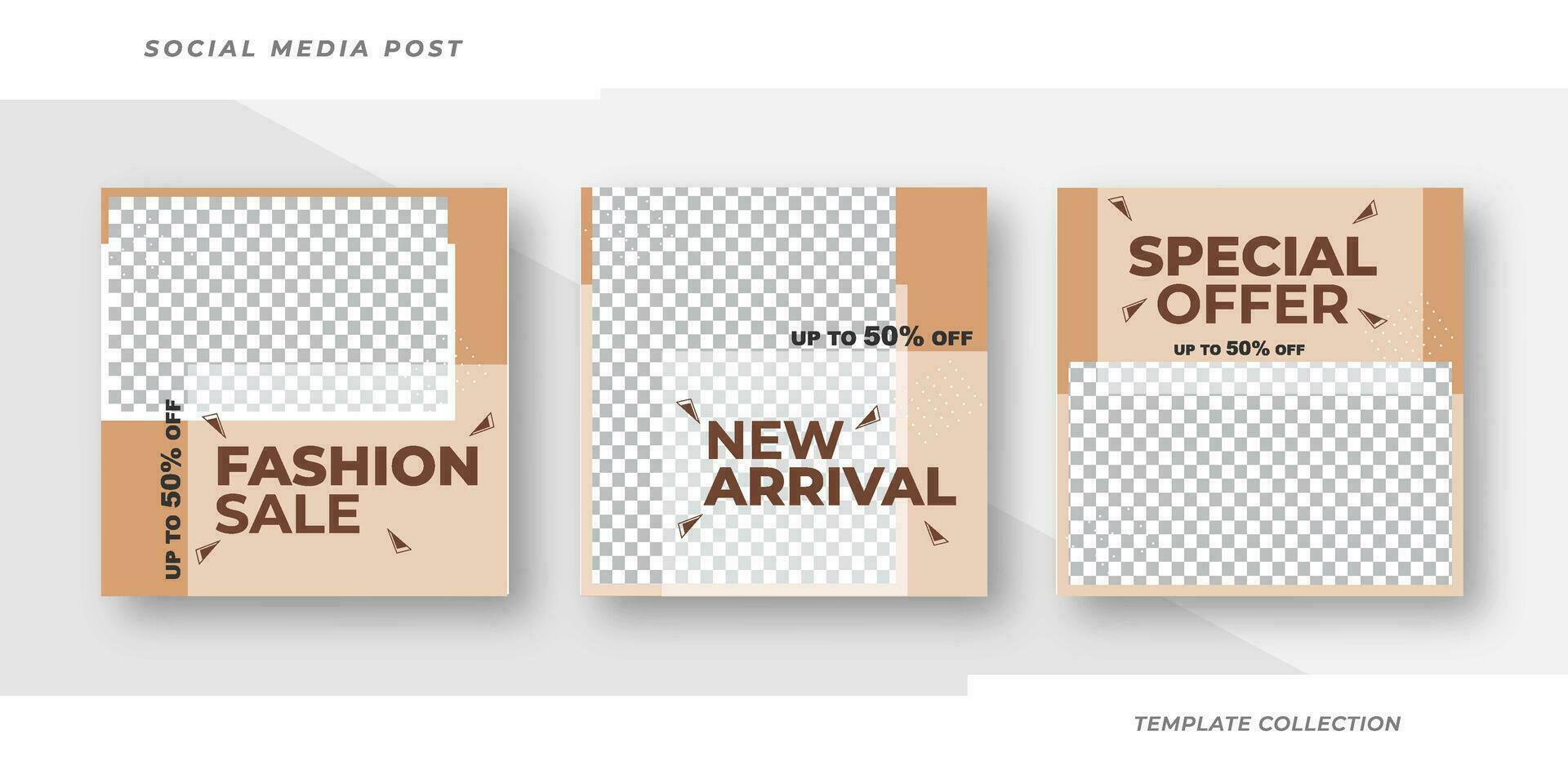 Fashion sale post design template background banner template design. Vector illustration