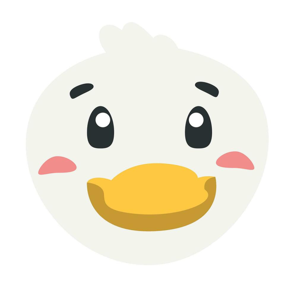 linda animal Pato icono, plano ilustración para tu diseño plano estilo vector