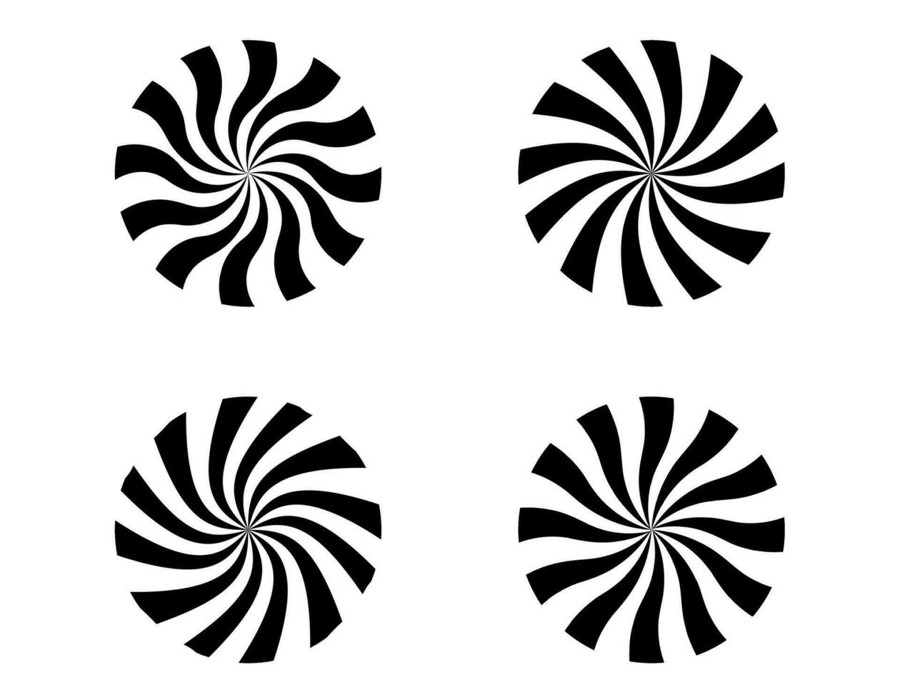 Set of hallucination circle, vector graphics, line on a transparent background