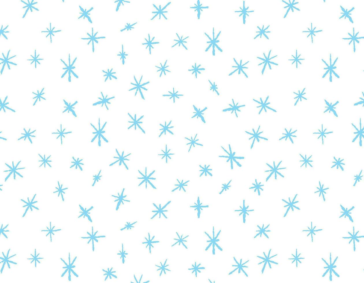 Seamless New Year pattern blue snow, snowflakes. Christmas pattern for New Year and Christmas. Doodle line style vector
