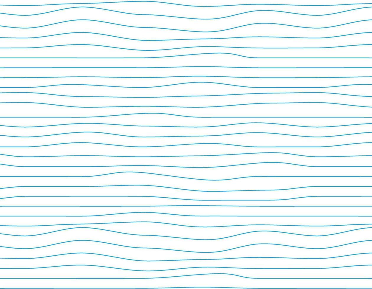 Seamless line wave pattern Abstract waves. Monochrome background with simple lines. Blue vector pattern on transparent background.